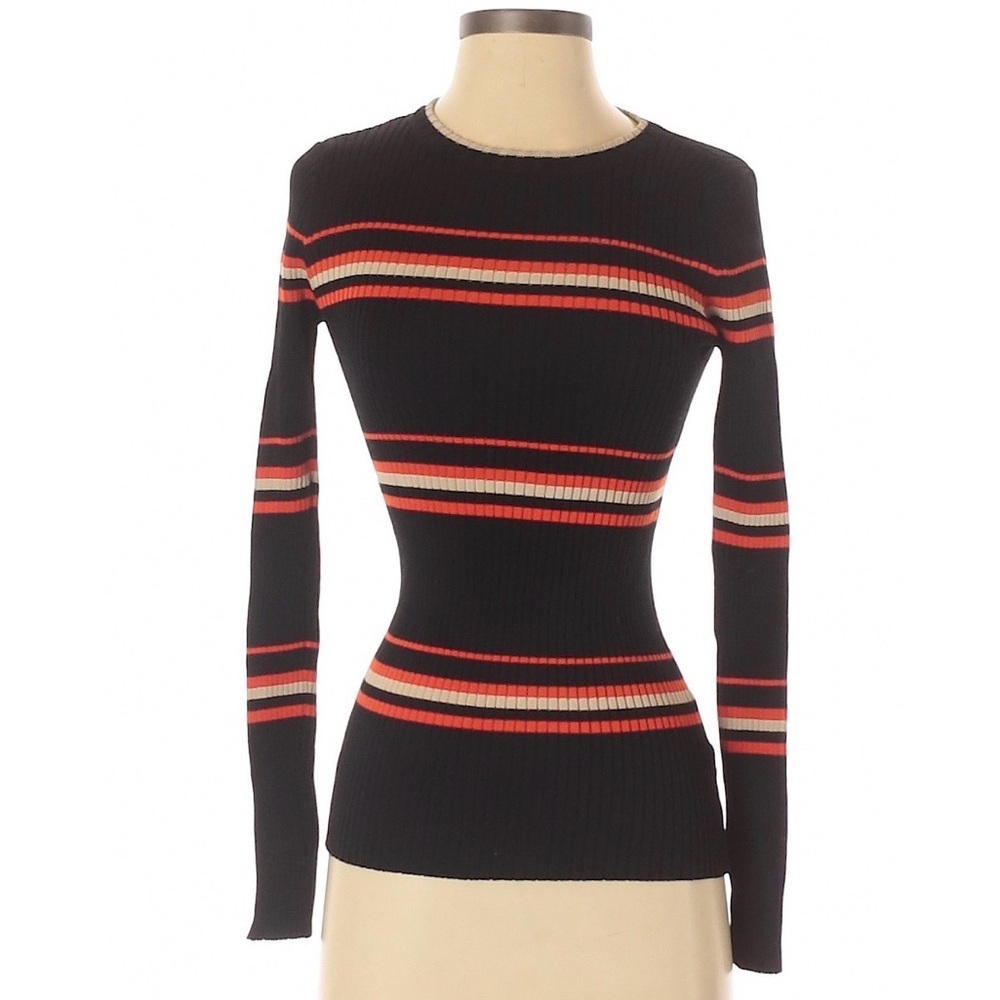 Stylish Striped Women's Crew Neck Sweater